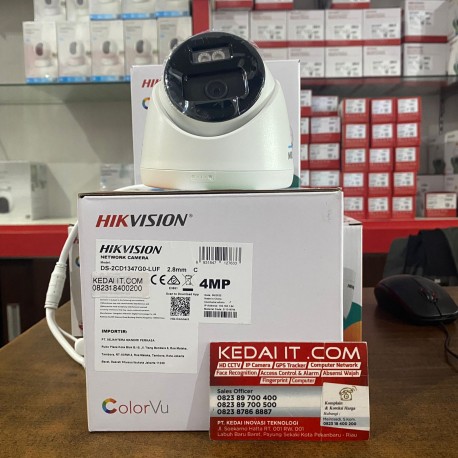  	HIKVISION DS-2CD1347G0-LUF ColorVu Fixed Turret Network Camera 4 MP 2.8MM