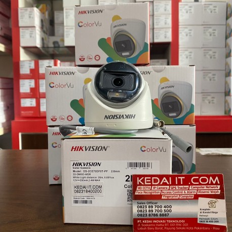 HIKVISION DS-2CE70DF0T-PF COLORVU INDOOR FIXED TURRET CAMERA 2 MP 2.8MM